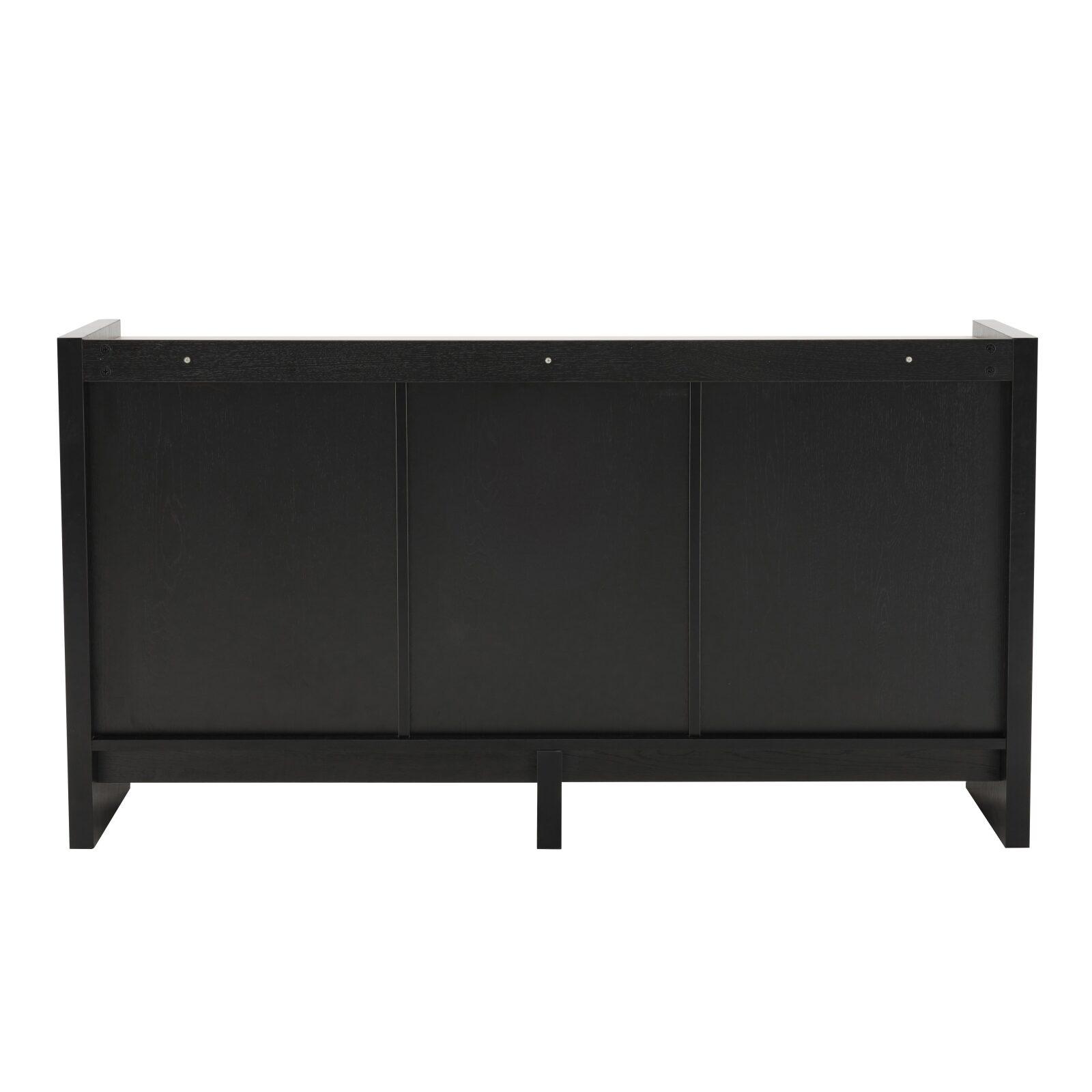 Buffet effet bois 3 portes 140 cm 