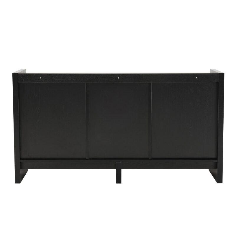 Buffet effet bois 3 portes 140 cm 