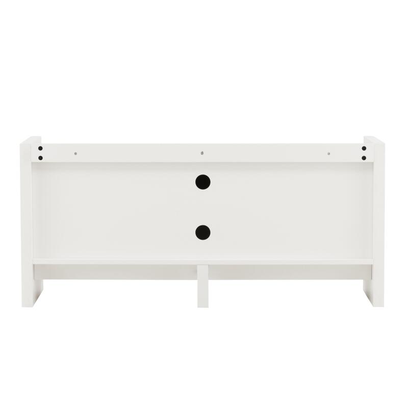 Meuble TV uni 120 cm style minimaliste rétro (4/7)