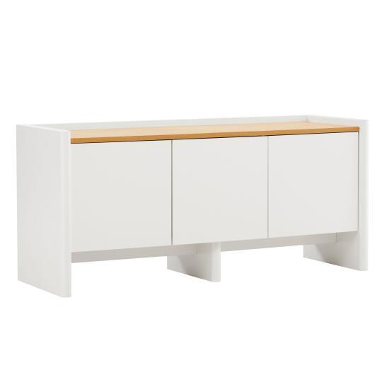Meuble TV uni 120 cm style minimaliste rétro