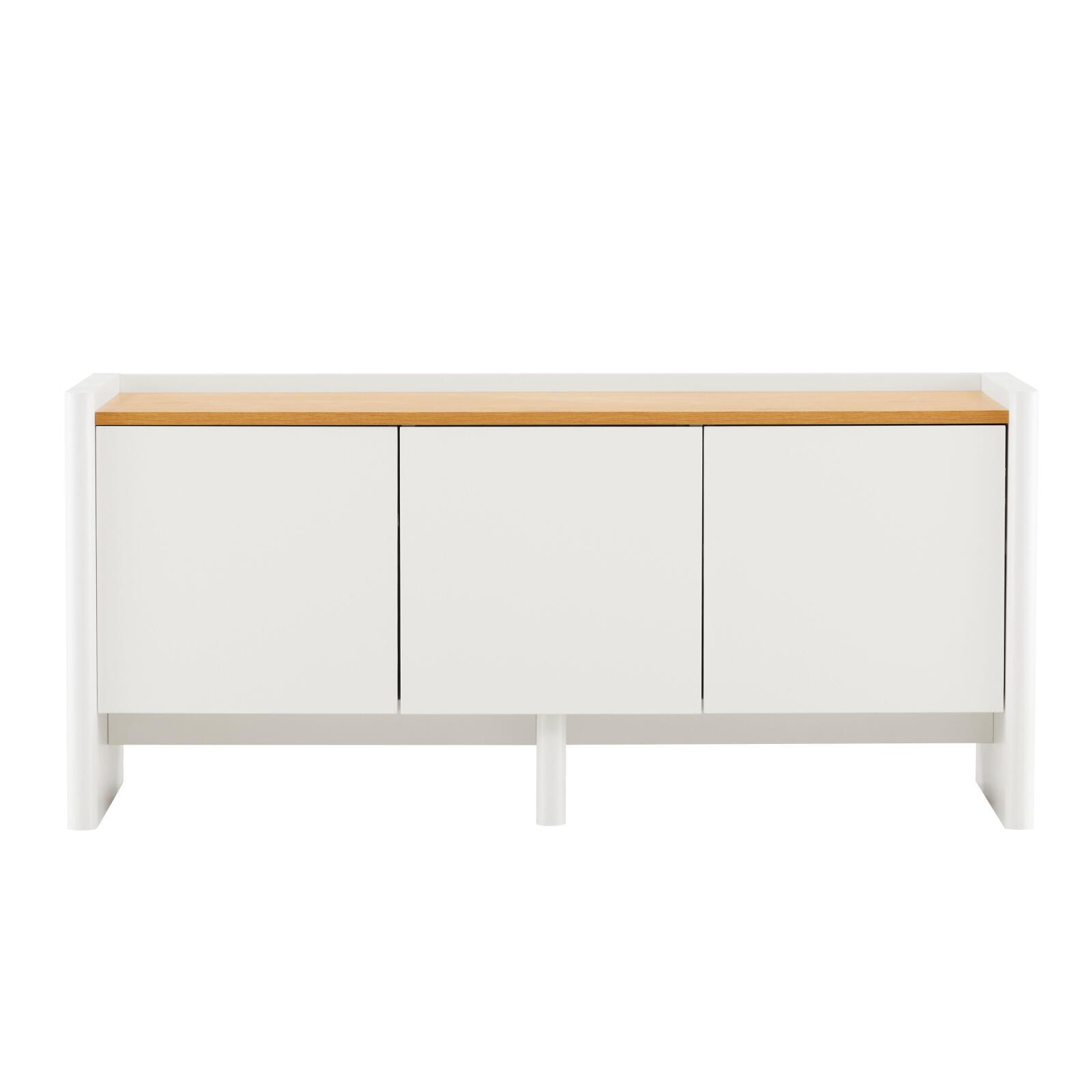 Meuble TV uni 120 cm style minimaliste rétro