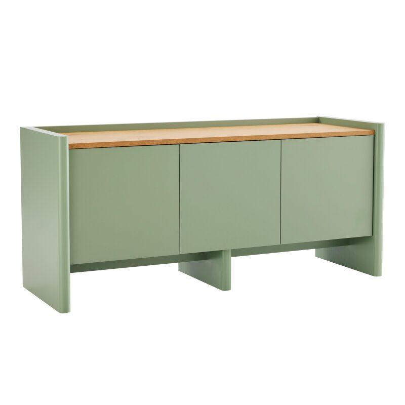 Meuble TV uni 120 cm style minimaliste rétro