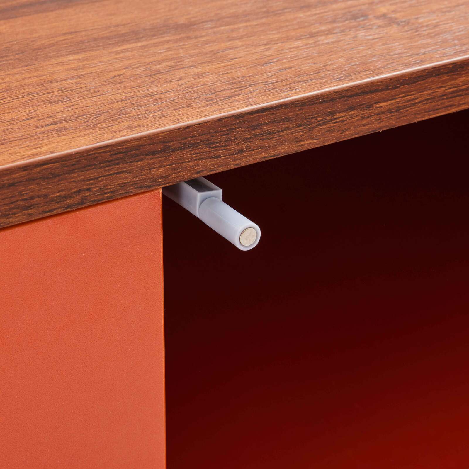 Meuble TV uni 120 cm style minimaliste rétro