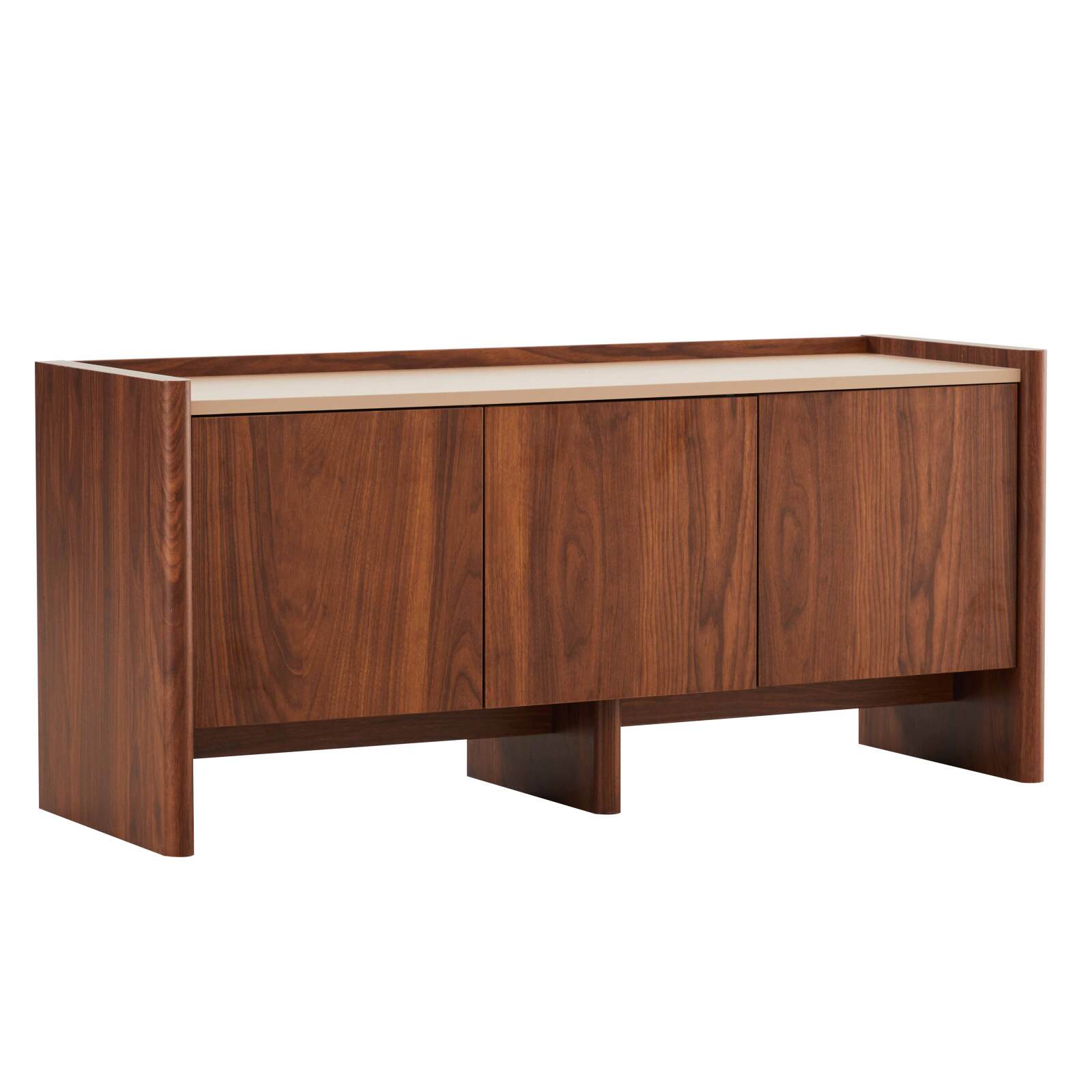 Meuble TV effet bois 120 cm style design épuré