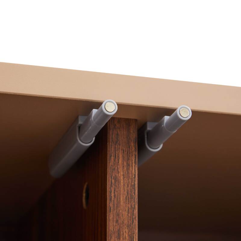 Meuble TV effet bois 120 cm style design épuré (7/8)