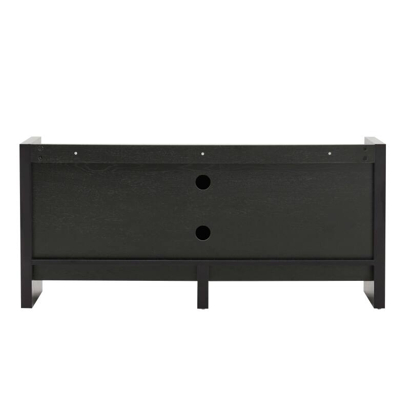 Meuble TV effet bois 120 cm style design épuré