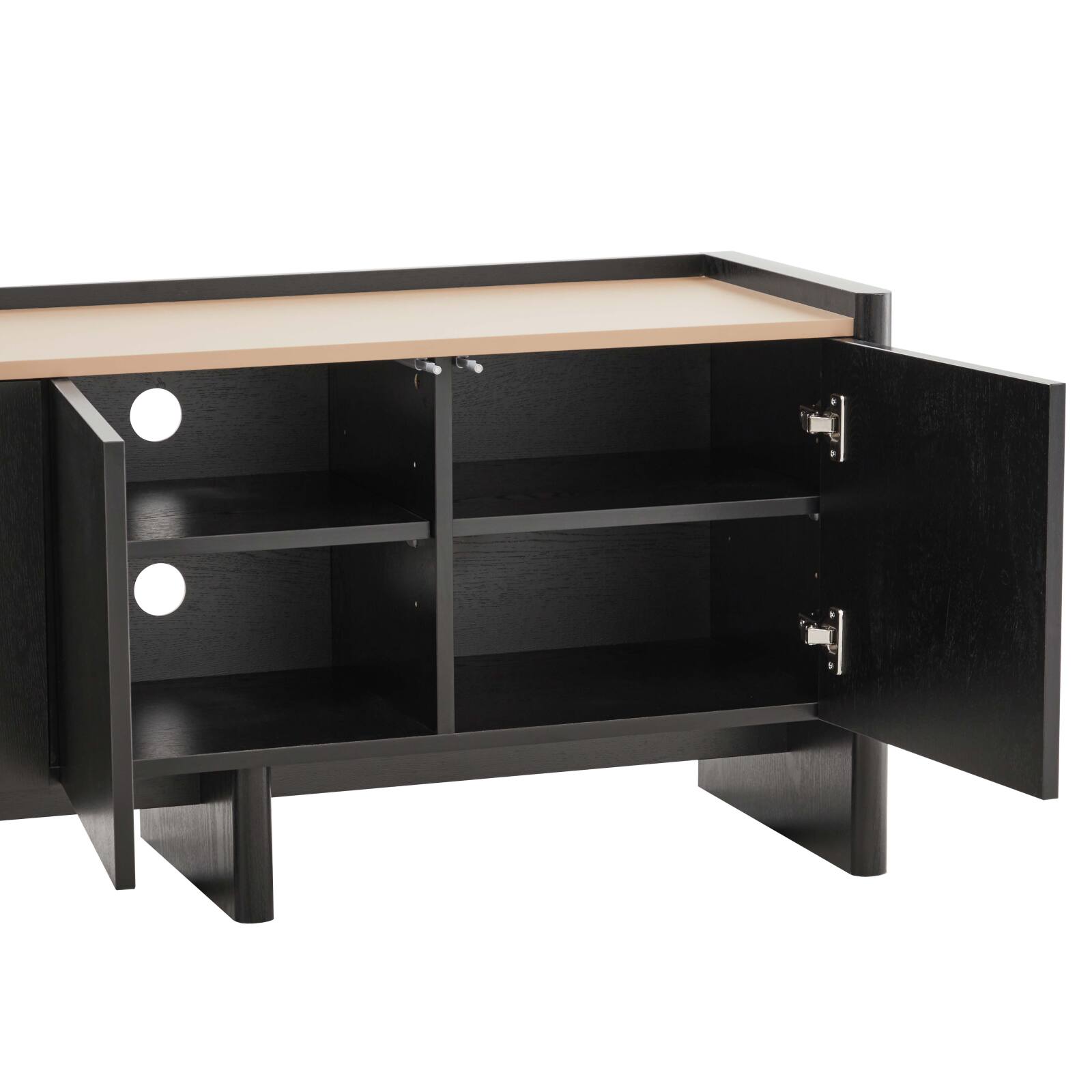 Meuble TV effet bois 120 cm style design épuré