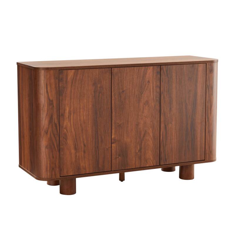 Buffet effet bois 3 portes 120 cm 