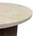 Table basse effet bois foncé ronde Ø70 x 45 cm
