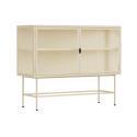 Buffet en métal et verre 2 portes 110 cm