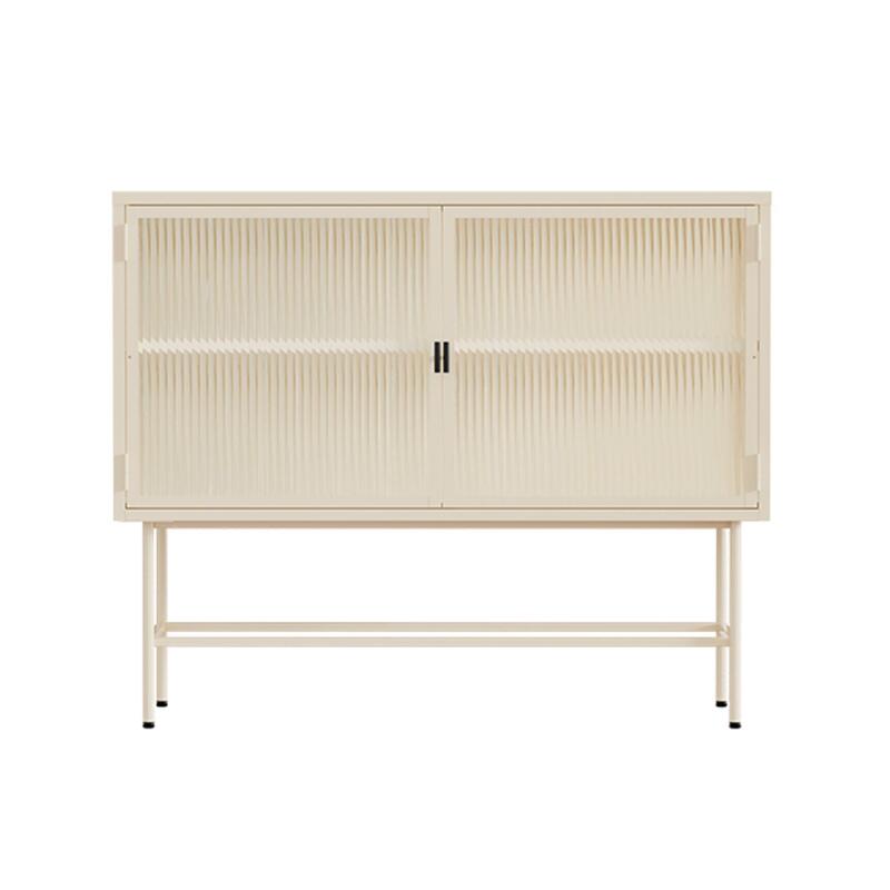 Buffet en métal et verre 2 portes 110 cm