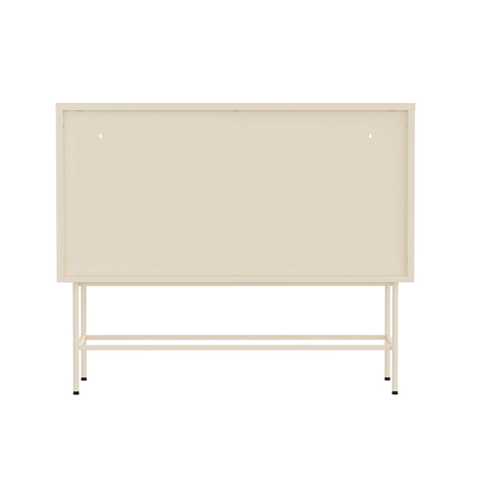 Buffet en métal et verre 2 portes 110 cm 