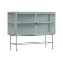 Buffet en métal et verre 2 portes 110 cm 