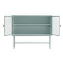 Buffet en métal et verre 2 portes 110 cm
