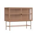 Buffet en métal et verre 2 portes 110 cm 