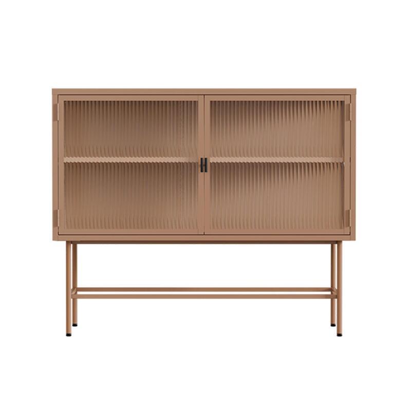 Buffet en métal et verre 2 portes 110 cm