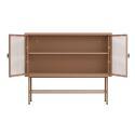 Buffet en métal et verre 2 portes 110 cm