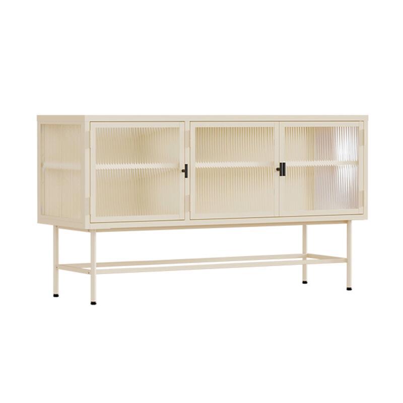 Buffet en métal et verre 3 portes 120 cm