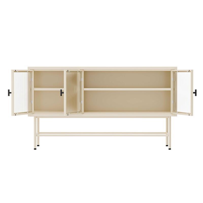 Buffet en métal et verre 3 portes 120 cm