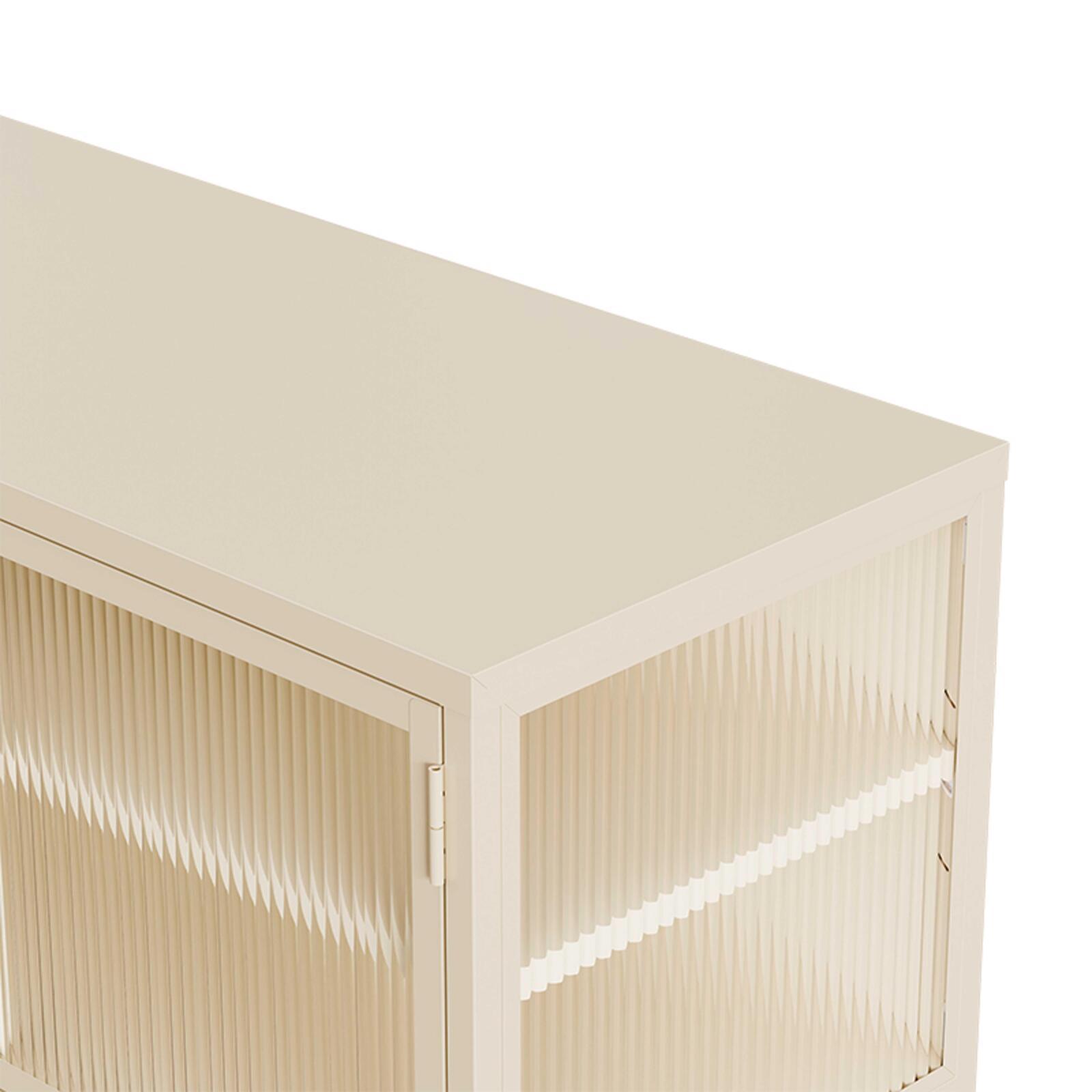 Buffet en métal et verre 3 portes 120 cm 