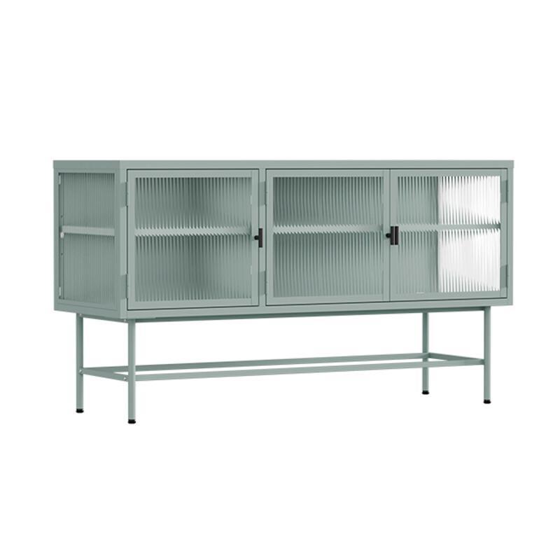 Buffet en métal et verre 3 portes 120 cm 