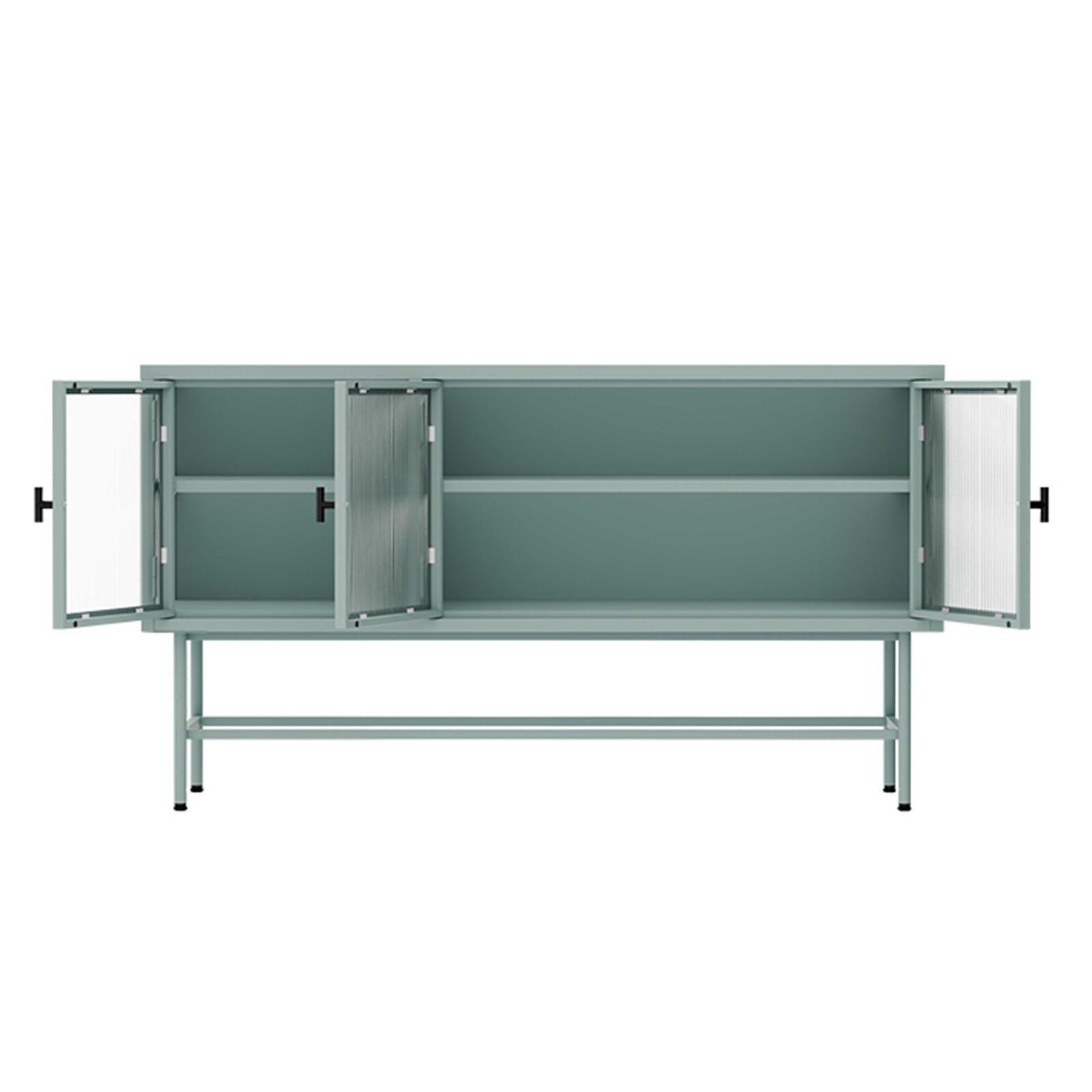 Buffet en métal et verre 3 portes 120 cm 