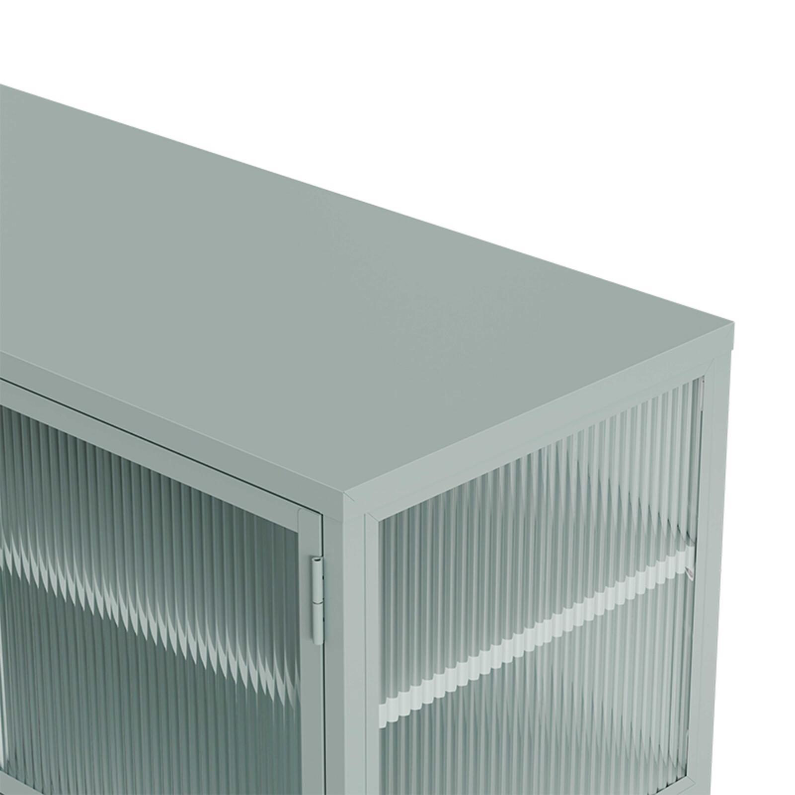 Buffet en métal et verre 3 portes 120 cm 