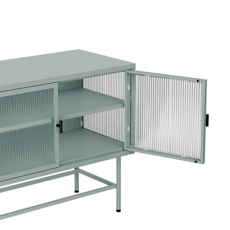 Buffet en métal et verre 3 portes 120 cm  (5/8)