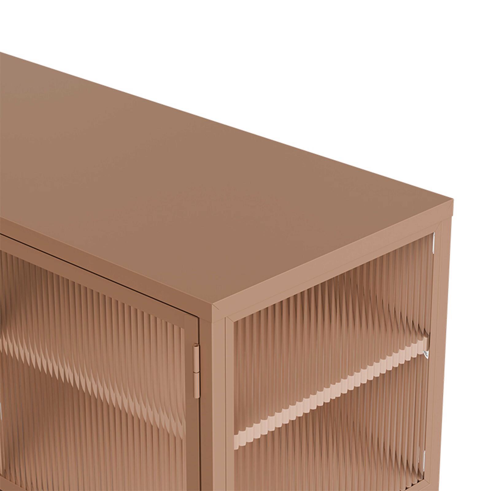 Buffet en métal et verre 3 portes 120 cm 