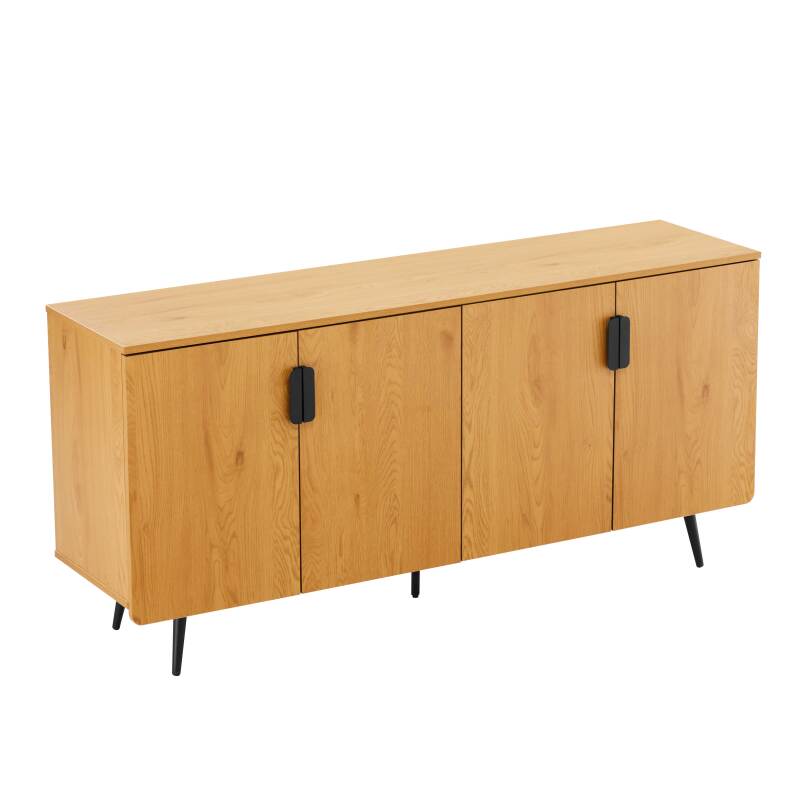 Buffet effet bois 4 portes 160 cm