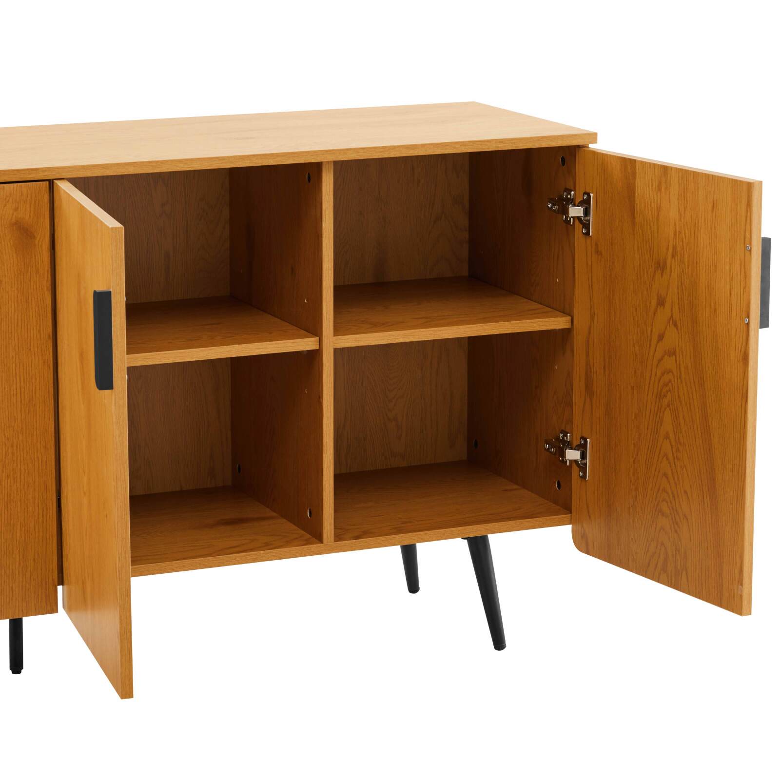 Buffet effet bois 4 portes 160 cm 