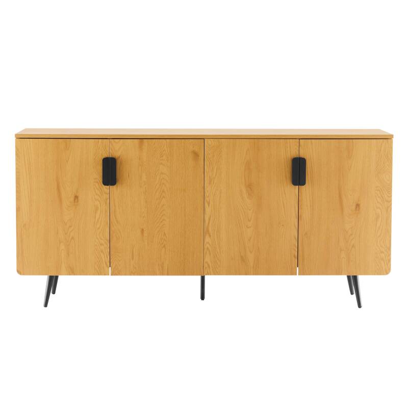 Buffet effet bois 4 portes 160 cm