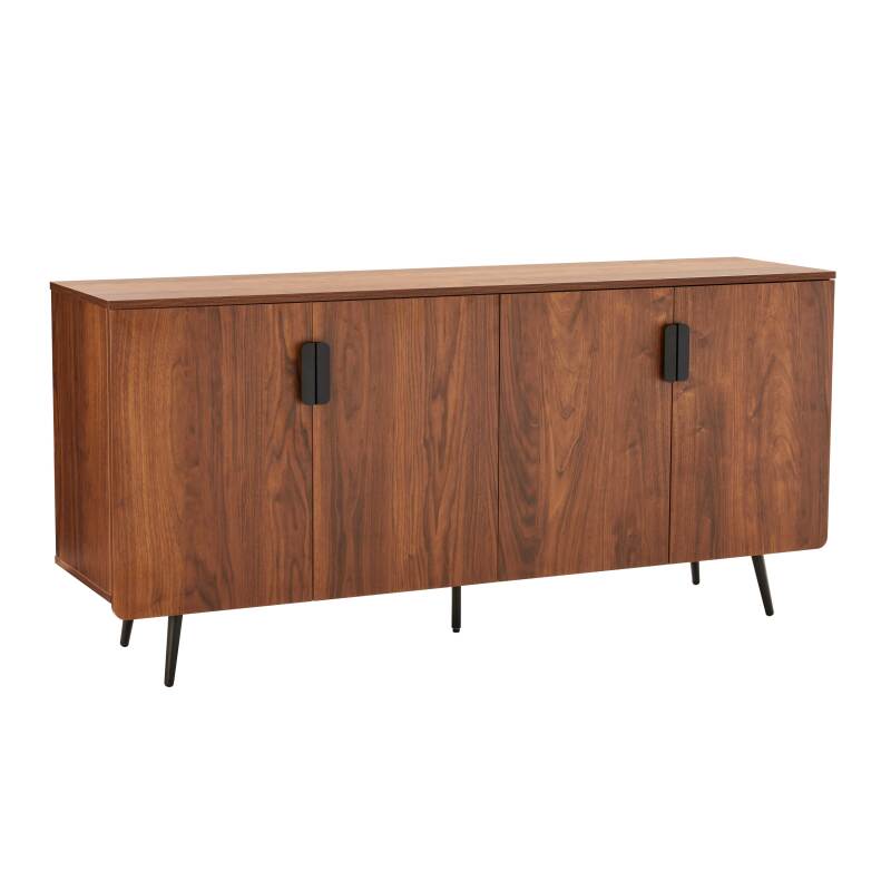 Buffet effet bois 4 portes 160 cm 
