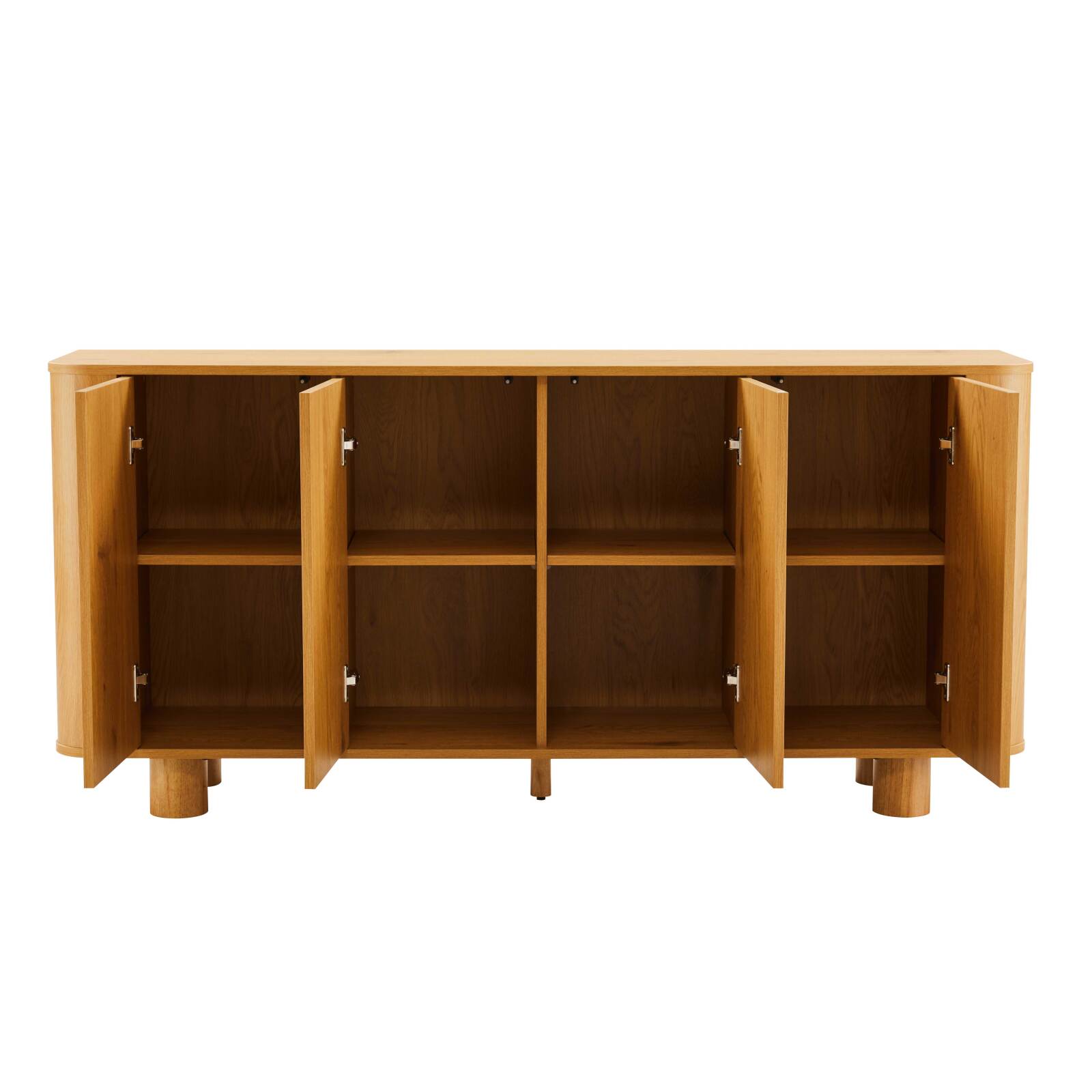Buffet effet bois 4 portes 160 cm 