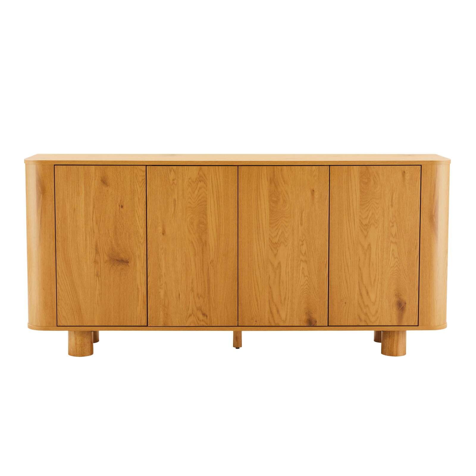 Buffet effet bois 4 portes 160 cm 