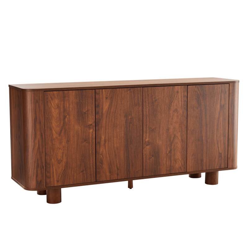 Buffet effet bois 4 portes 160 cm 