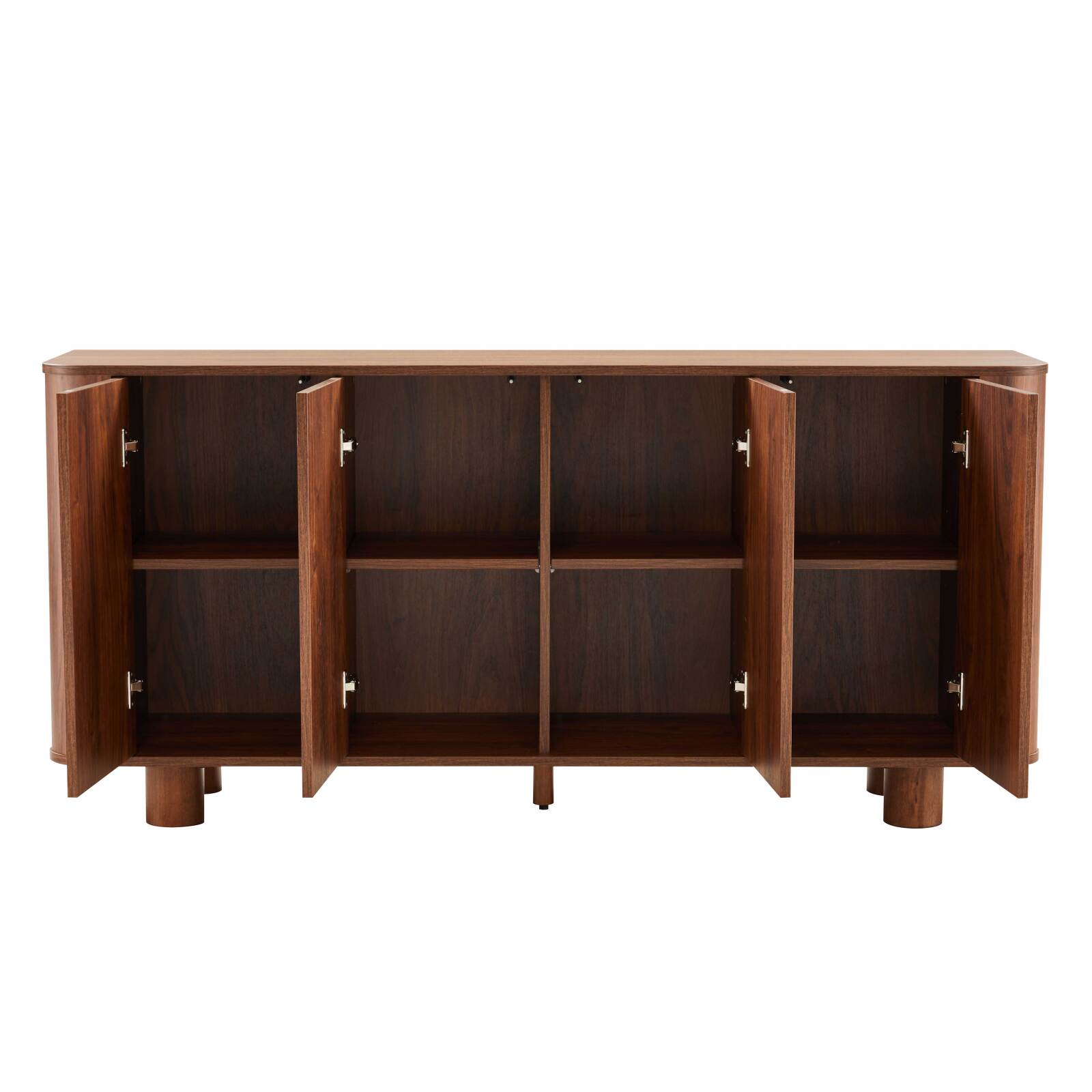 Buffet effet bois 4 portes 160 cm 