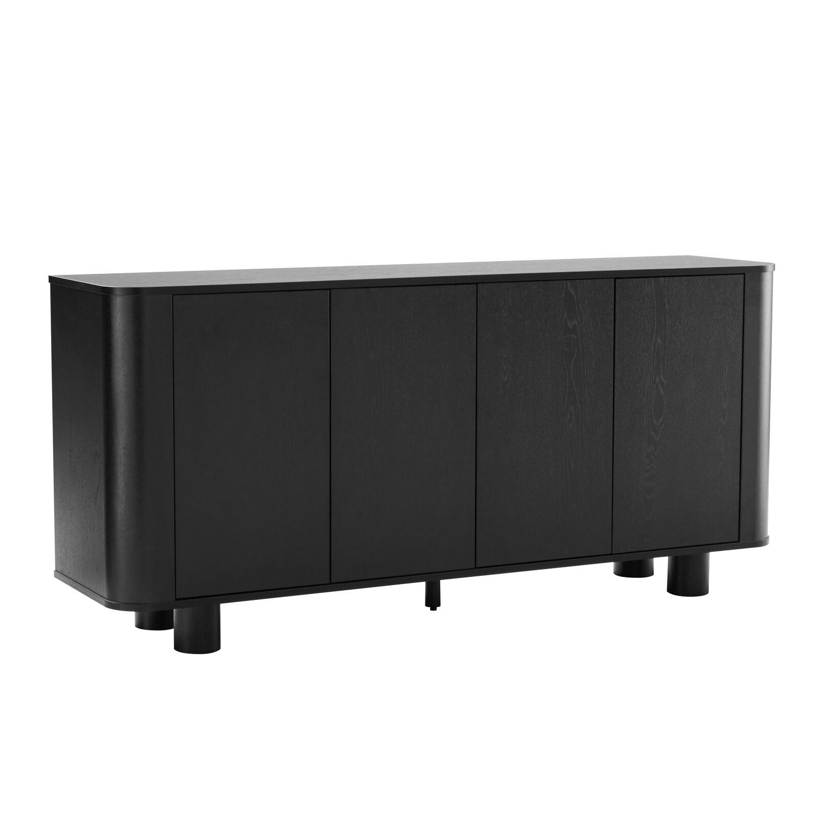 Buffet effet bois 4 portes 160 cm 