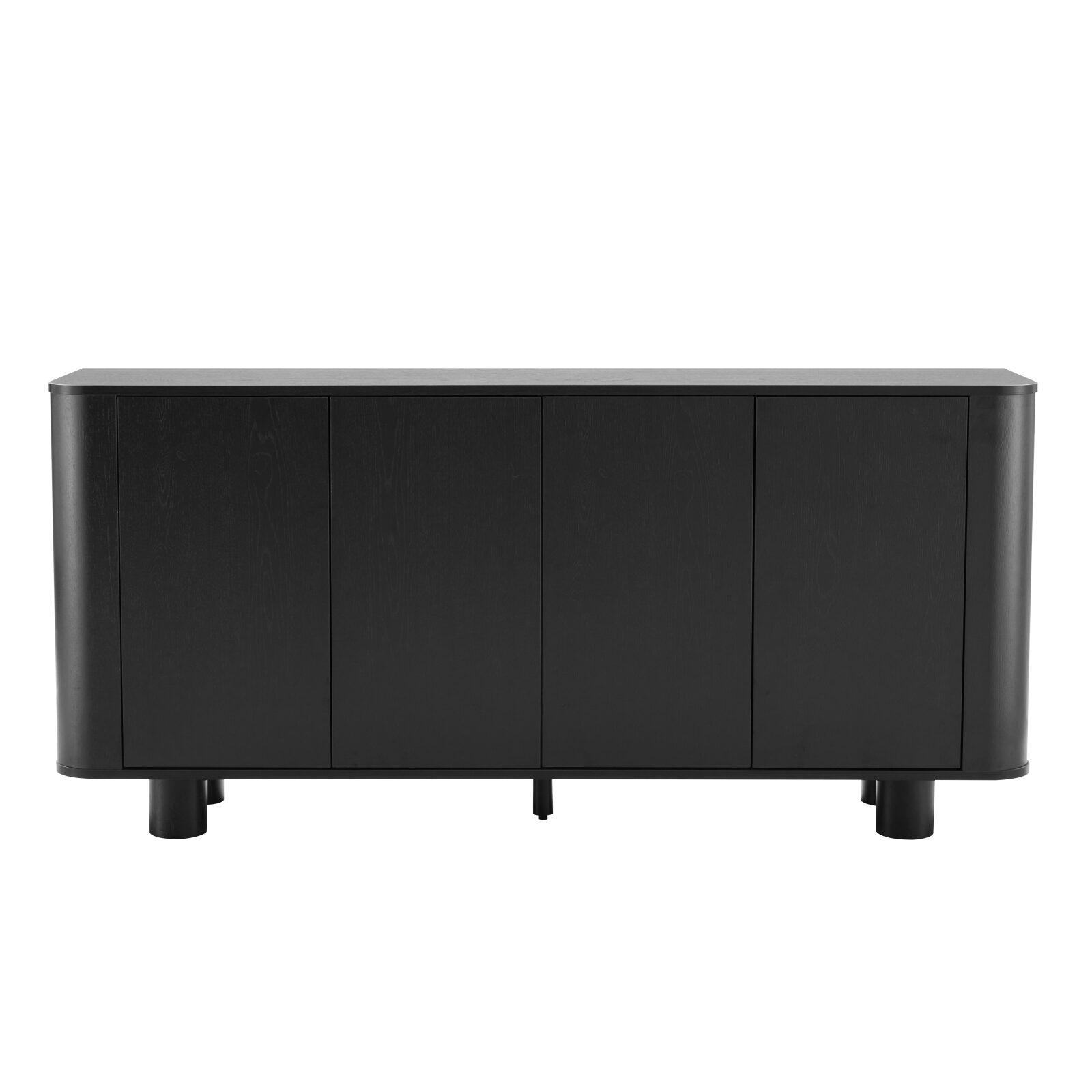 Buffet effet bois 4 portes 160 cm 