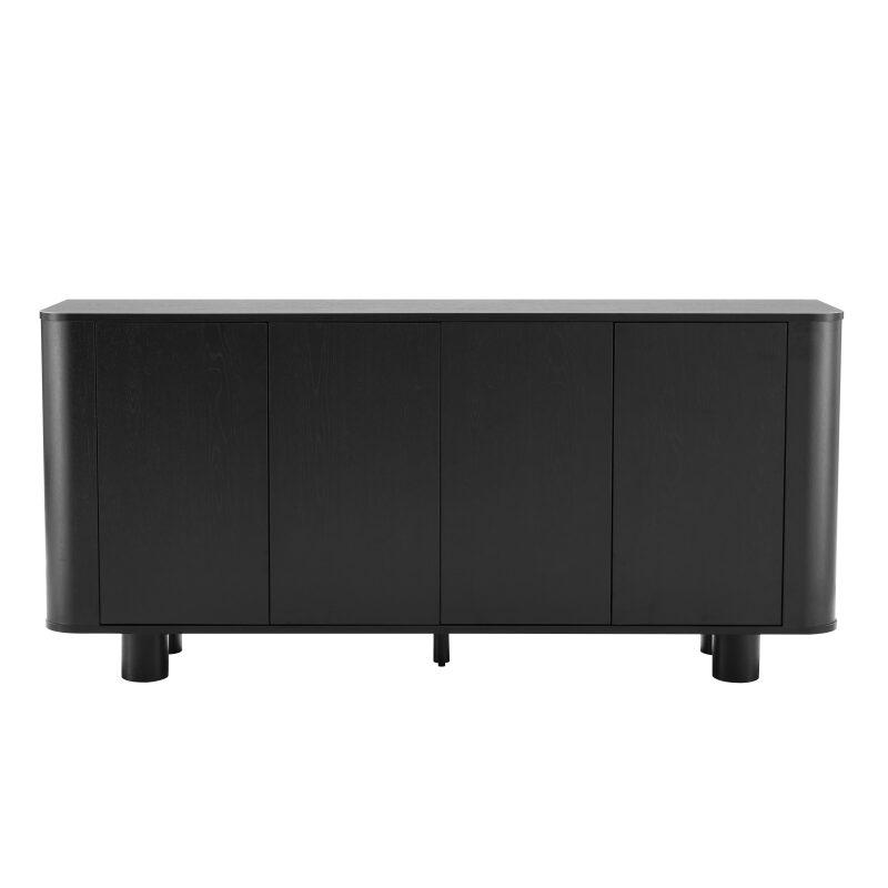 Buffet effet bois 4 portes 160 cm 