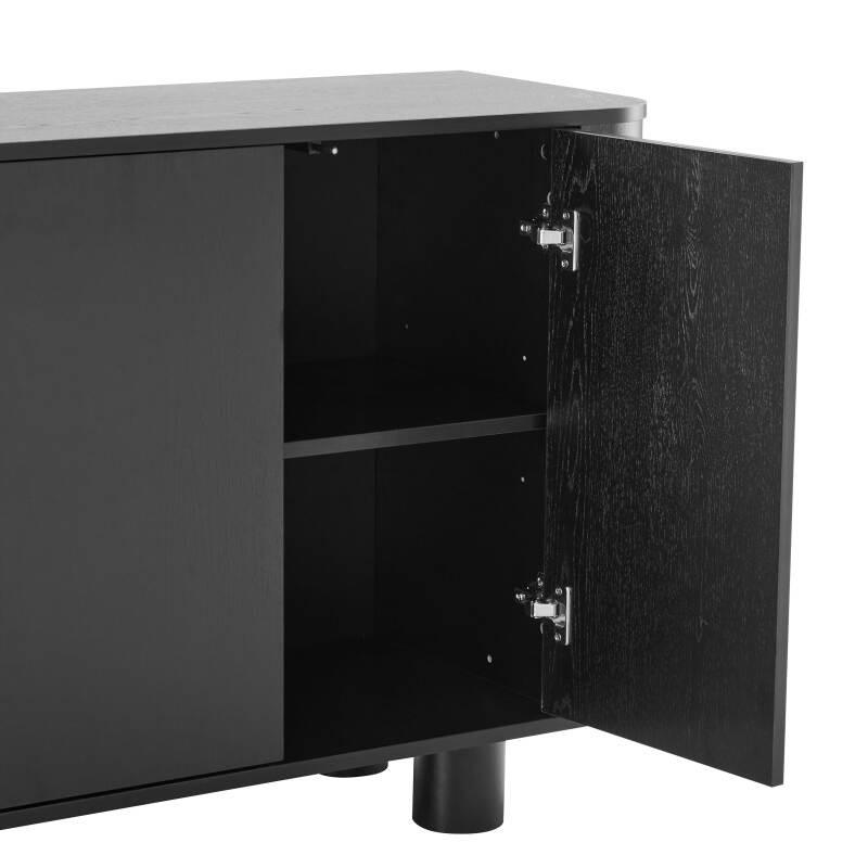 Buffet effet bois 4 portes 160 cm 