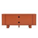 Meuble TV orange 120 cm style scandinave 
