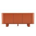 Meuble TV orange 120 cm style scandinave 