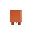 Meuble TV orange 120 cm style scandinave 