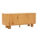 Meuble TV effet bois 120 cm style scandinave 