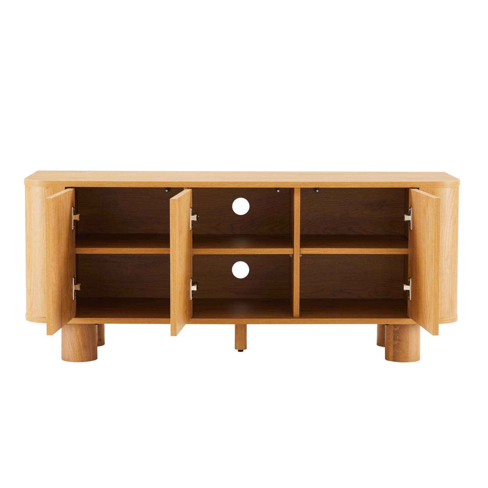 Meuble TV effet bois 120 cm style scandinave 