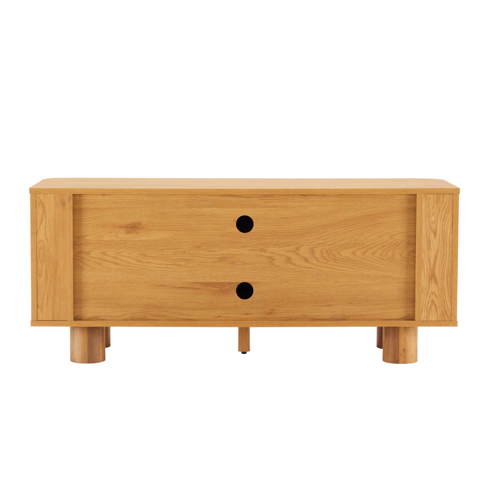 Meuble TV effet bois 120 cm style scandinave 