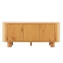 Meuble TV effet bois 120 cm style scandinave 