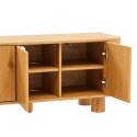 Meuble TV effet bois 120 cm style scandinave 