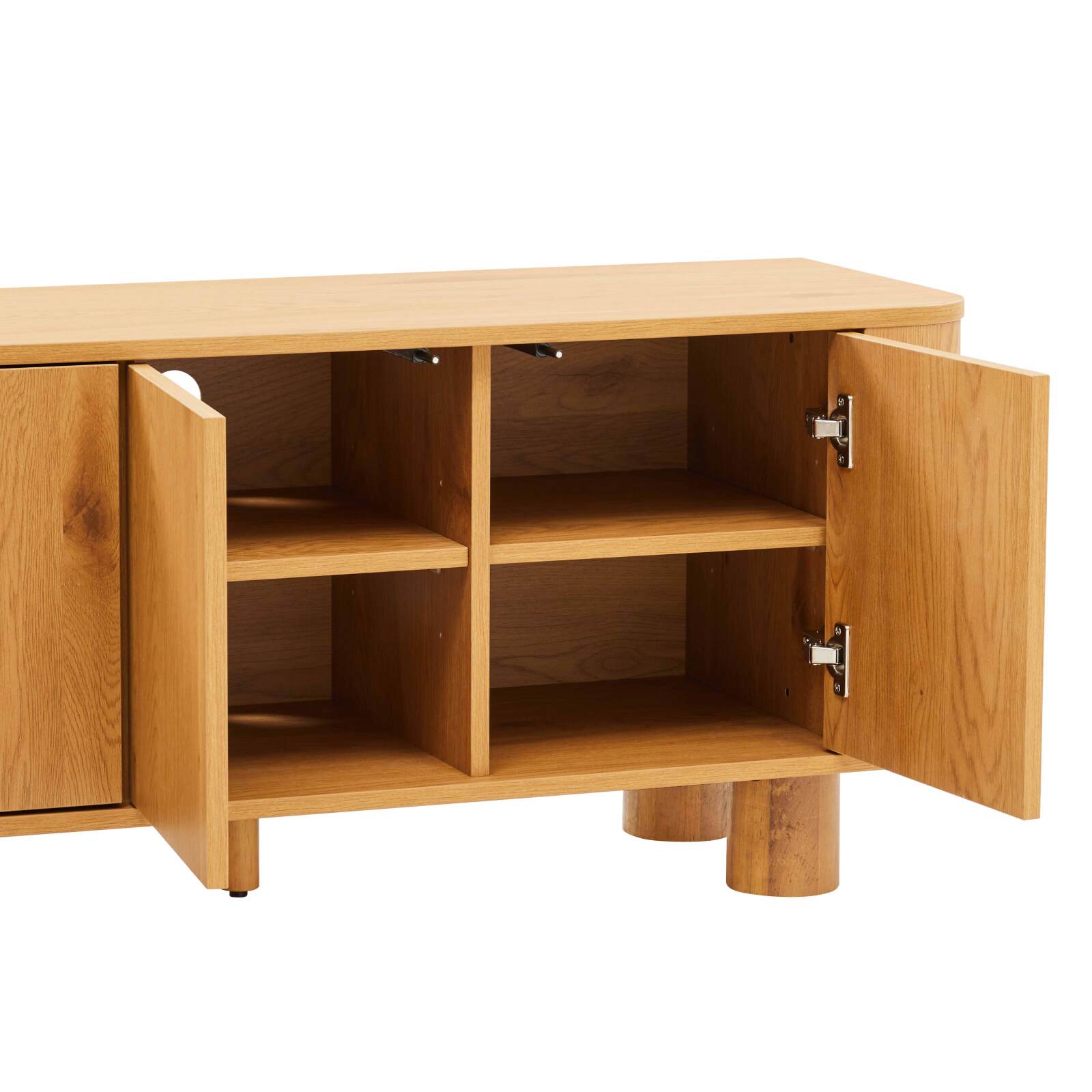 Meuble TV effet bois 120 cm style scandinave 